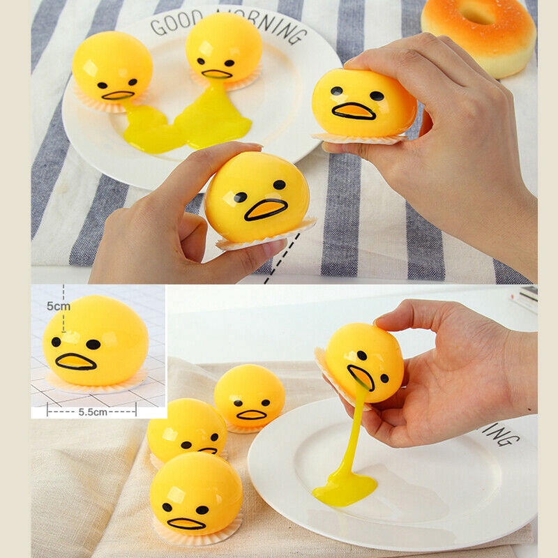 1Pcs Puking Ball Squishy Puking Egg Yolk Stress Ball With Yellow Goop Relieve Stress Squeeze Toys/Vo