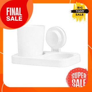 ที่วางไดร์เป่าผมพร้อมแก้วน้ำ KASSA รุ่น KS-5240 สีขาวHair dryer holder with glass, model KS-5240, white