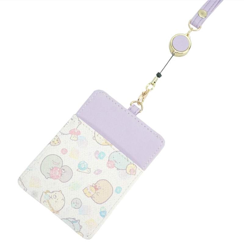 Sumikko Gurashi ID Card Holder Kawaii น่ารักกระเป๋าสตางค์หนังอะนิเมะการ์ด Protector กระเป๋าปรับ String