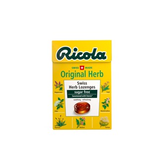 ริโคลาลูกอมเม็ดรสสมุนไพร HERB ไม่มีน้ำตาล40กRICOLA ORIGINALSUGAR FREE 40G.