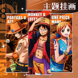 ภาพยนตร์ One Piece Monkey D. ตุ๊กตาฟิกเกอร์ ผ้ากํามะหยี่ รูปการ์ตูนอนิเมะ Luffy Roronoa Zoro สําหรับแขวนตกแต่งผนัง