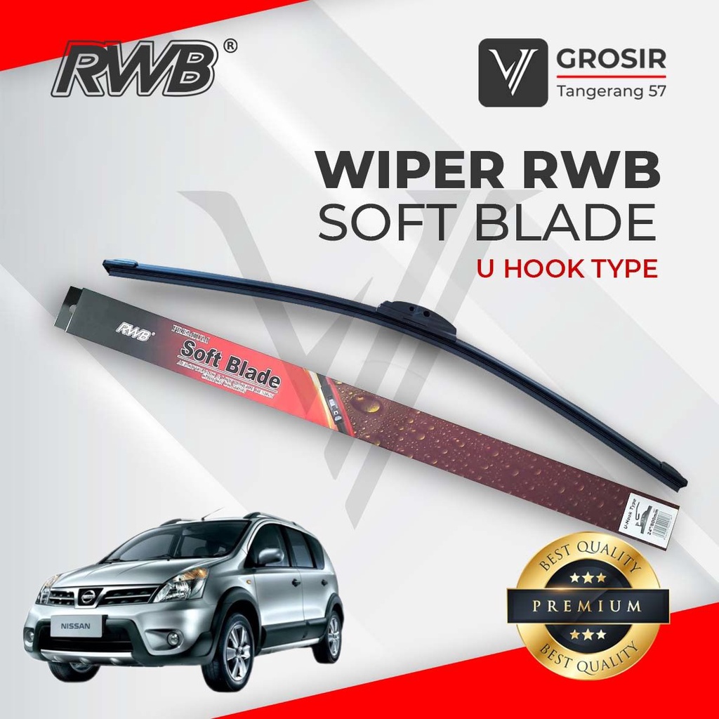 Nissan Xgear 2008-2018 Soft Blade RWB ที่ปัดน้ําฝน 2 ชิ้น