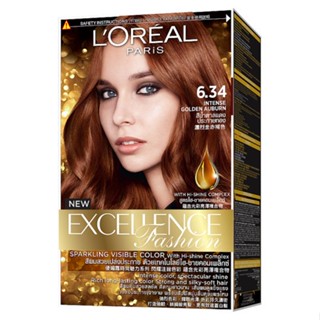 ลอรีอัลเอ็กซ์เซลเล้นซ์ครีมเปลี่ยนสี6.34LOREAL  EXCELLENCE NO.6.34