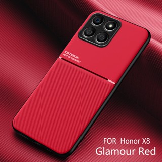 เคสโทรศัพท์มือถือหนัง กันกระแทก พร้อมที่ตั้งวางแม่เหล็ก สําหรับ Honor X8 5G X8 X 8 5G