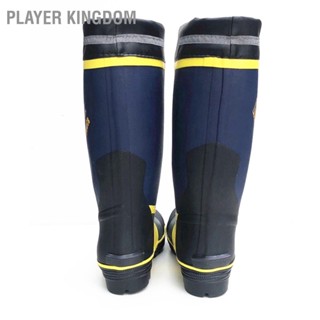 Player kingdom รองเท้าบูทยาง หัวเหล็ก แต่เพียงผู้เดียว กันน้ำ Rainshoes Overshoes รองเท้าทำงานสำหรับกลางแจ้ง