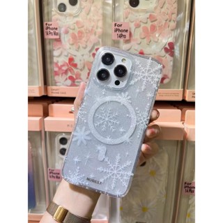 ใหม่ เคสโทรศัพท์มือถือแบบใส แม่เหล็ก กันกระแทก หรูหรา สําหรับ iphone 14 pro max 14 pro