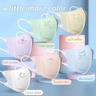 หน้ากากป้องกันสามชั้น พิมพ์ลายการ์ตูน Hello Kitty สีมาคารอน แบบใช้แล้วทิ้ง สําหรับผู้ใหญ่ 10 ชิ้น 50 ชิ้น
