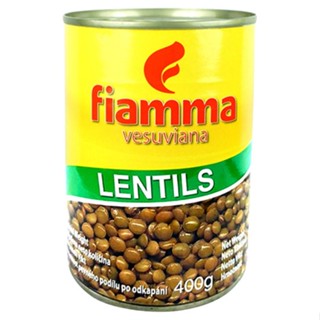 ไฟมมา 400ก.FIAMMA ถั่วเลนทิล ในน้ำเกลือLENTILS IN BRINE