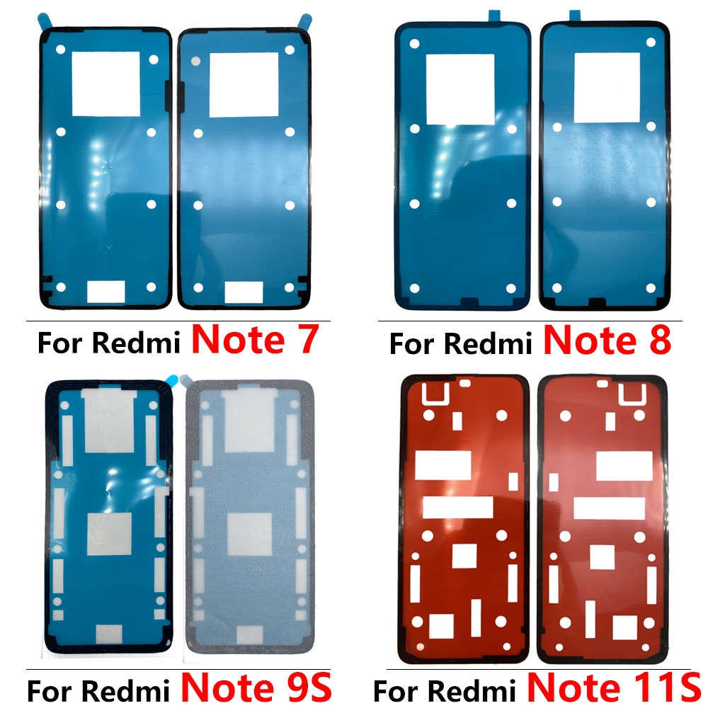 2pcs กาวสติกเกอร์ด้านหลังแบตเตอรี่ฝาครอบกาวเทปสําหรับ Redmi หมายเหตุ 7 8 Pro 9S 10 11 4G Pro Plus 11S อะไหล่