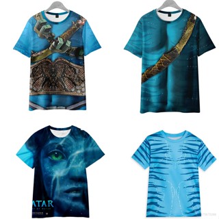 Ag เสื้อยืดแขนสั้น คอกลม พิมพ์ลายภาพยนตร์ Avatar 2 3D ทรงหลวม พลัสไซซ์ แฟชั่น สําหรับทุกเพศ