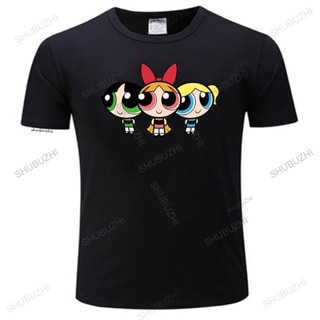 Lyzh เสื้อยืดคอกลม พิมพ์ลายการ์ตูน Kawaii Powerpuff สไตล์ฮาราจูกุ แฟชั่นฤดูร้อน สําหรับผู้ชาย