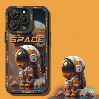 silicone soft case space cute man case เคส compatible for iPhone 14 pro max 13 pro max 12 pro max 11 pro max case