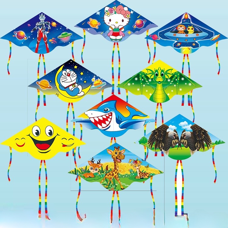 พร้อมส่ง ของเล่น ว่าว(Kite)แฟนซี ลายการ์ตูน ต้อนรับลมร้อน คละลายชาย/หญิง