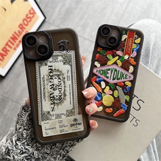 เคสนิ่ม ขอบตรง ลายแฮรี่พอตเตอร์ พร้อมตัวป้องกันเลนส์ สําหรับ iPhone14 Pro Max 14 Pro 13 Pro Max 11 iX Xs XR Xs Max