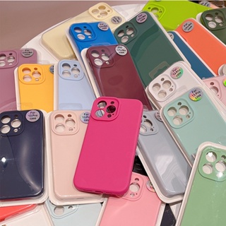 เคสโทรศัพท์มือถือ ซิลิโคน สีพื้น สําหรับ Iphone 13 14promax 13 12 11 XR