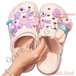 Cute Star Delu Series/Crocs Jibbitz set（ไม่รวมรองเท้า）รองเท้าแตะ Crocs Jibitz  ประดับขนเฟอร์   เหมาะกับของขวัญปาร์ตี้ สําหรับผู้หญิง