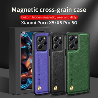 เคสโทรศัพท์มือถือหนังนิ่ม กันกระแทก ปิดด้านหลัง แบบแม่เหล็ก สําหรับ Xiaomi Poco X5 Pro 5G X5Pro X 5 PocoX5 Pocophone X5 Pro