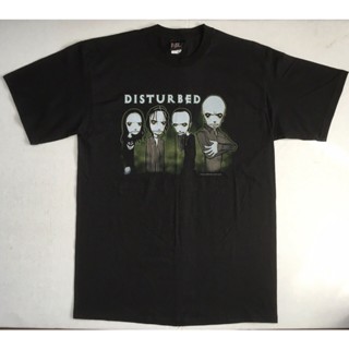 ขายดี!กระหน่ํา เสื้อยืดลําลอง แขนสั้น พิมพ์ลายอนิเมะ DISTURBED 2001 GIANT TAG VTG Y2K MUNK HEAVY METAL ROCK BAND DNhecl0