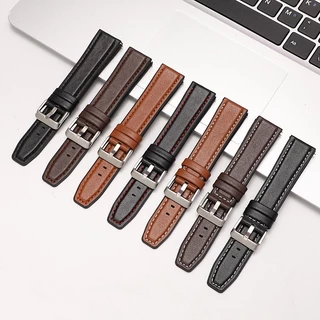 สายนาฬิกาข้อมือ สายหนังวัวแท้ ปลดไว 18 มม. 20 มม. 22 มม. แบบเปลี่ยน สําหรับ Amazfit Samsung Smart Watch