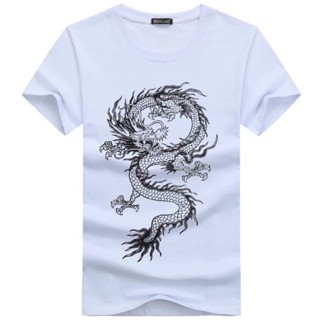 Fashion Dragon style Cotton T-shirt for Men_02