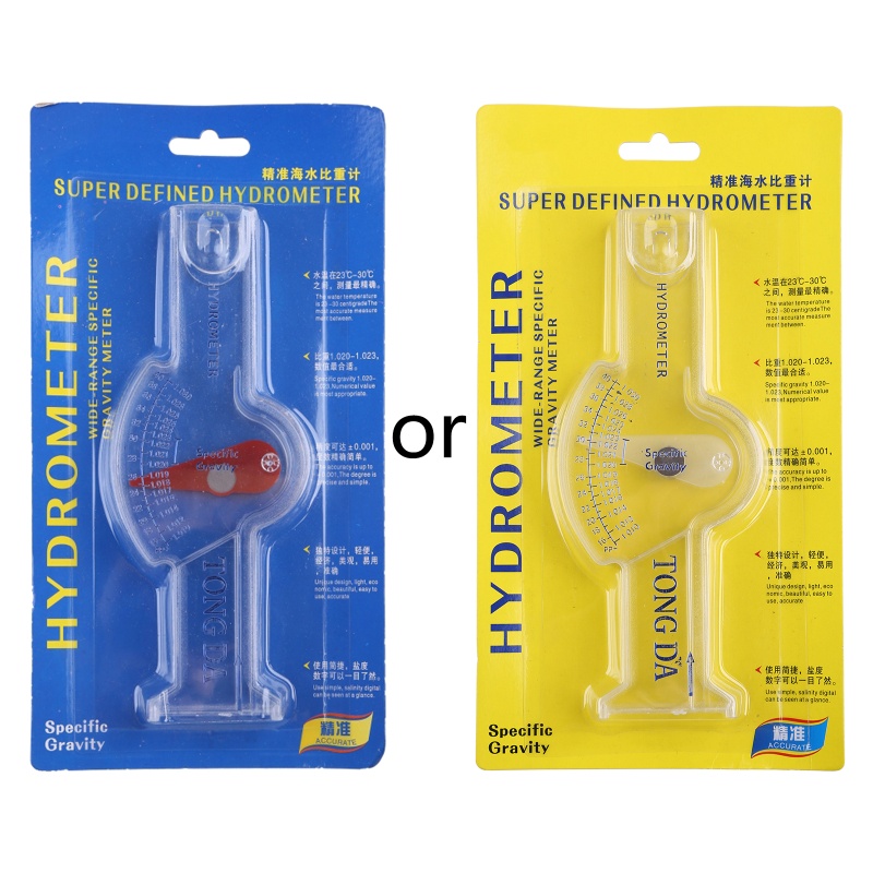 ✿ เครื่องวัดความเค็ม Sea Hydrometer Aquarium Marine เครื่องวัดความเค็มสําหรับปลาสําหรับถังน้ําเค็มน้ําจืดแรงโน้มถ่วงเฉพาะ