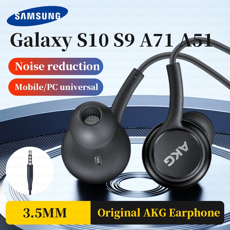 Samsung ของแท้ แจ็ค 3.5 มม. AKG หูฟัง ไมโครโฟน แบบมีสาย สําหรับ Galaxy S10 S9 S8 A71 แท็บเล็ต A8 A7 Xiaomi 3 5 มม. ชุดหูฟัง