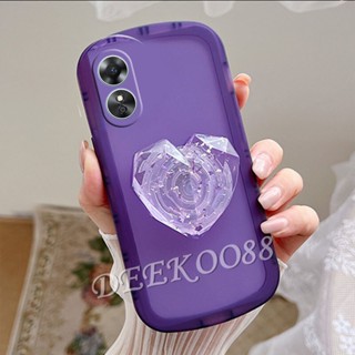 พร้อมส่ง เคสโทรศัพท์มือถือ กันตก ป้องกันกล้อง ปิดด้านหลัง ลายหัวใจคริสตัล พร้อมขาตั้ง สําหรับ OPPO Reno 8 8T Reno8T Reno8 T 5G 4G