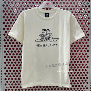 New Balance NB เสื้อยืดลําลอง ผ้าฝ้าย แขนสั้น คอกลม แฟชั่นฤดูร้อน สําหรับผู้ชาย และผู้หญิง AMT12349