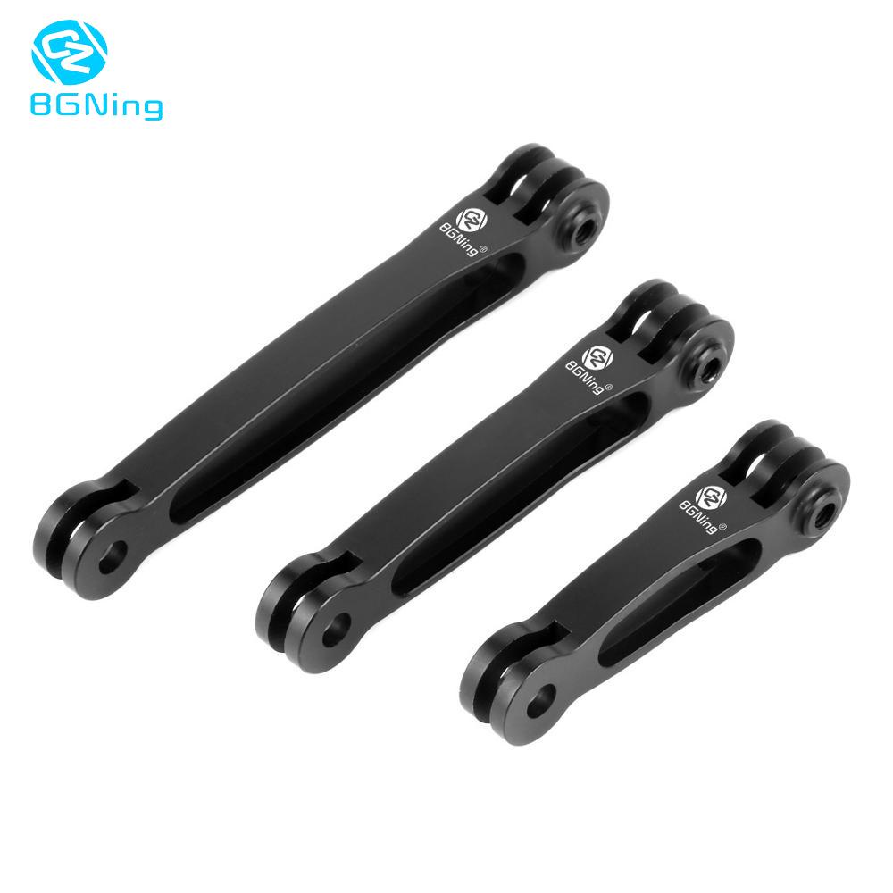 BGNING อลูมิเนียมขยายแขนสําหรับ GoPro Hero 13 12 11 10 9 8 7 Action กล้องหมวกนิรภัย 2 ช่องใส่การ์ดอะแดปเตอร์ Mount