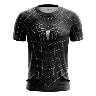 เสื้อยืด ลาย Spider Venom 3 มิติ สีดํา สําหรับขี่จักรยาน MTB