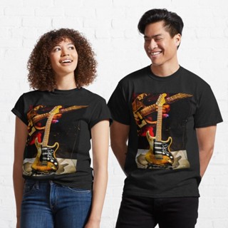 เสื้อแขนสั้น เสื้อยืดผ้าฝ้าย เสื้อยืดแขนสั้น ราคาส่ง Stevie Ray Vaughan - Dedication Classic T-Shirt 821724746324992050