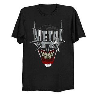 Sanc6 {พร้อมส่ง เสื้อยืดแขนสั้นลําลอง ผ้าฝ้าย 100% พิมพ์ลายโลโก้ Misfits Parody Metal Batman Who Laugh Comic Fans พลัสไซ