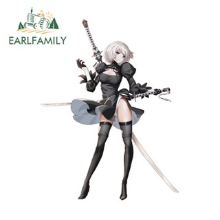 Earlfamily สติกเกอร์ ลายกราฟฟิตี้เด็กผู้หญิงน่ารัก 2B NieR:Automata ขนาด 13 ซม. x 10 ซม. สําหรับติดตกแต่ง