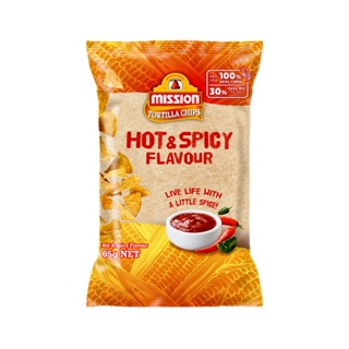 มิชชั่นชิปส์รสสไปซ์ซี่ MISSION 65 กรัมHOT SPICY TORTILLACHIPS65G