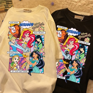 2022 new Ariel Princess Mermaid Cotton printing T-shirt Harajuku summer casual womens T-shirt oversized T-shirt Di_03