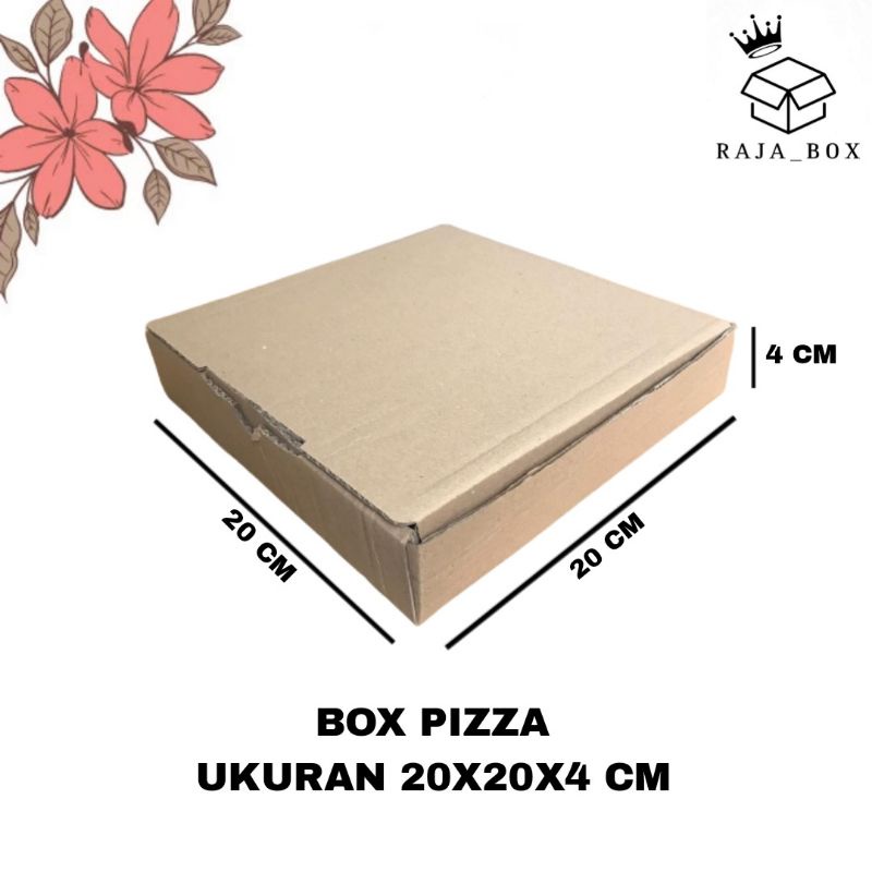 กล่องพิซซ่า 20x20x4 Die Cut Pizza Box