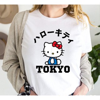 Fashion Womens Clothes Disney Hello Kitty Tokyo Shirt Family Trip T-Shirt Female Lady Girl Tshirt Streetwear Ready_01