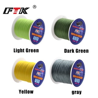 Ftk สายเอ็นตกปลา PE แบบถัก 114 ม. 8-60LB 0.1-0.4 มม. 4 เส้น 115 ม. สีเขียว สีเทา