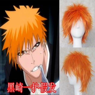 Misscoo วิกผมคอสเพลย์อนิเมะ BLEACH Kurosaki ichigo Uchiha Sasuke สีส้ม สําหรับผู้ชาย