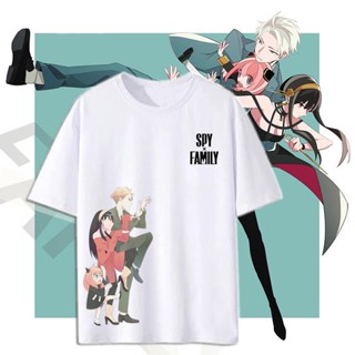 อะนิเมะสายลับเล่นบ้าน SPY × FAMILY รอบการ์ตูน Ania Fujie ชายและหญิงแขนสั้นรวมเสื้อยืด