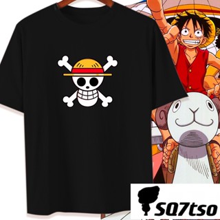  ใหม่เอี่ยมSQ7tso ลูฟี่ ONE PIECE เสื้อยืดโลโก้ลูฟี่ เสื้อยืด Unisex เอเชีย ขนาด 2 สี %v_