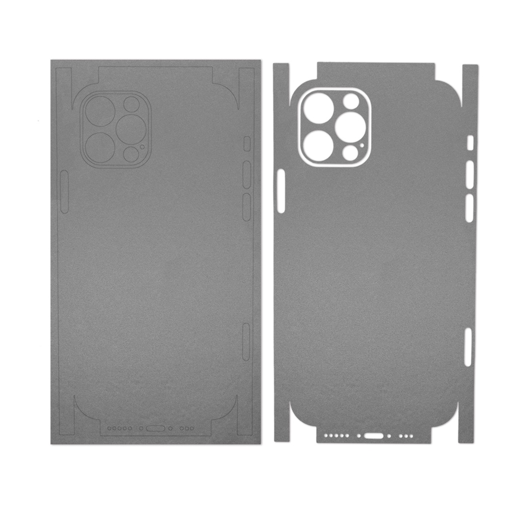 2 ชิ้นสีเทาโลโก้ Cutout Anti-Scratch สติกเกอร์ผิวใช้งานร่วมกับ iPhone 7 8 Plus X XR 11 12 13 14 15 16 17 Pro Max Mini