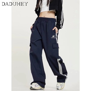 DaDuHey🎈 2023 Women New American Style Retro Sweatpants High Waist Hip Hop Street Trousers Womens Jogging Cargo Pants