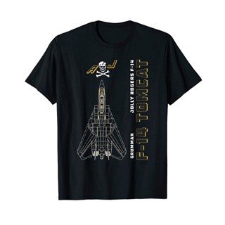 F-14 Tomcat Jolly Rogers Vfa-103 Jet Airplane Profile T-Shirt_02