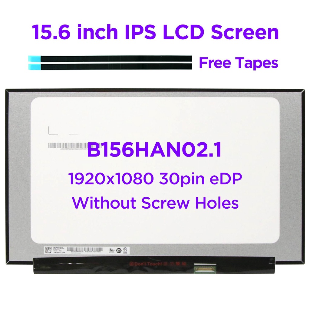 15.6 แล็ปท็อปหน้าจอ LCD B156HAN02.1 Fit LP156WF9-SPK1 LP156WFC-SPD1 NV156FHM-N48 N156HCA-EAB สําหรับ Lenovo S340-15 3-15ARE T590 30pin eDP
