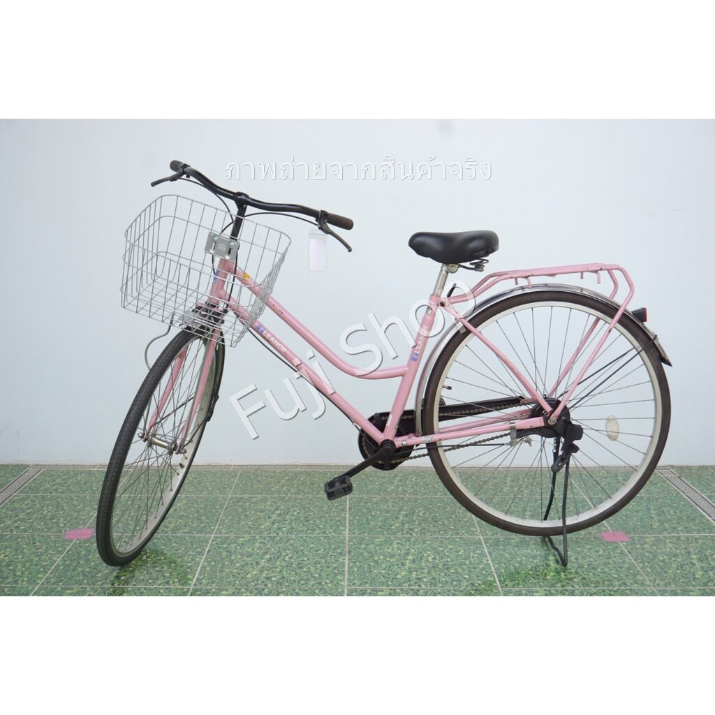 จักรยานแม่บ้านญี่ปุ่น - ล้อ 27 นิ้ว - ไม่มีเกียร์ - สีชมพู [จักรยานมือสอง]