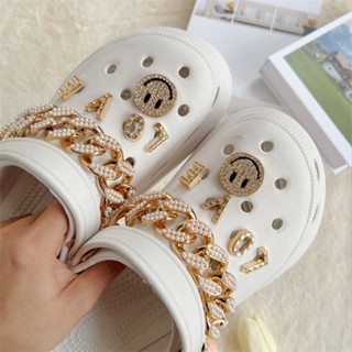 กระดุม สีทอง สําหรับตกแต่งรองเท้า Croc DIY