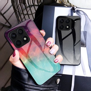 Honor X8A เคสกระจกนิรภัย เคสโทรศัพท์ ขอบ TPU นิ่ม Honor X8A เคสป้องกัน แข็ง กันกระแทก แฟชั่น เคสด้านหลัง