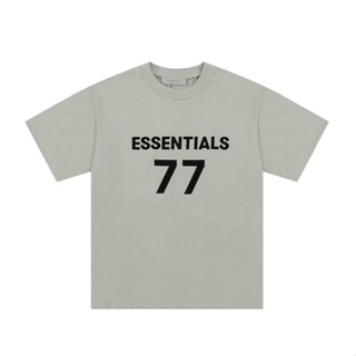 ✨✨ ️ 🆕  เสื้อยืดคอกลม แขนสั้น พิมพ์ลายโลโก้ FOG Essentials 23SS ทรงหลวม สําหรับผู้ชาย และผู้หญิง