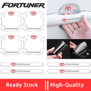 สติกเกอร์ใส ป้องกันรอยขีดข่วน สําหรับติดมือจับประตูรถยนต์ Toyota Fortuner GR